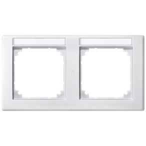  Schneider Merten M-Smart feliratozható kettes keret, vízszintes, mattfehér 473219