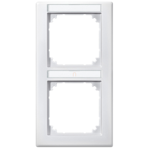   Schneider Merten M-Smart feliratozható kettes keret, függőleges, mattfehér 474219