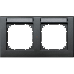   Schneider Merten M-Plan feliratozható kettes, vízszintes keret, antracit 472214