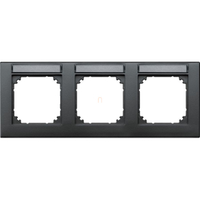   Schneider Merten M-Plan feliratozható hármas, vízszintes keret, antracit 472314