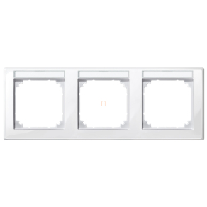   Schneider Merten M-Smart feliratozható hármas keret, vízszintes, polárfehér 471319