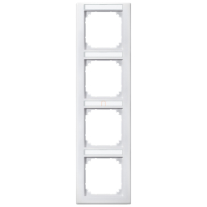   Schneider Merten M-Smart feliratozható négyes keret, függőleges, mattfehér 474419
