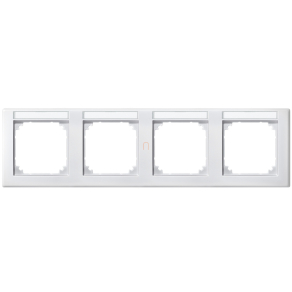   Schneider Merten M-Smart feliratozható négyes keret, vízszintes, mattfehér 473419