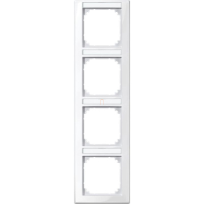  Schneider Merten M-Smart feliratozható négyes, függőleges keret, polárfehér 470419