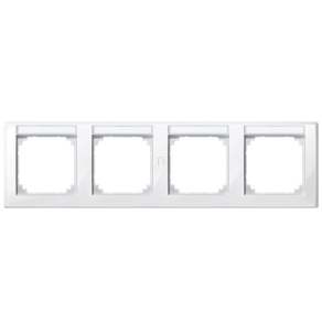  Schneider Merten M-Smart feliratozható négyes keret, vízszintes, polárfehér 471419