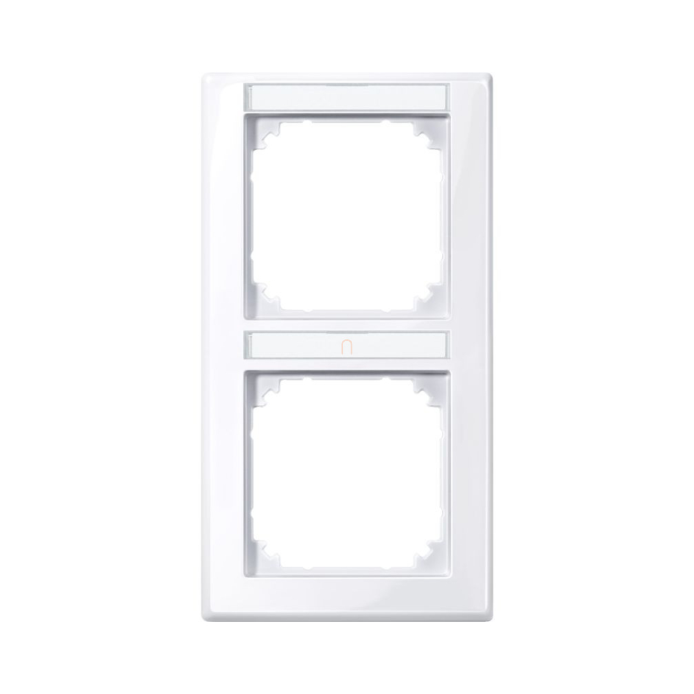 Merten M-Smart feliratozható kettes, függőleges keret, aktív fehér (antibakt.) 470225 Schneider