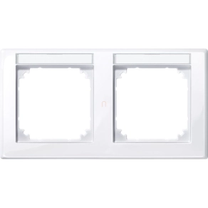   Schneider Merten M-Smart feliratozható kettes, vízszintes keret, aktív fehér antibakteriális 471225