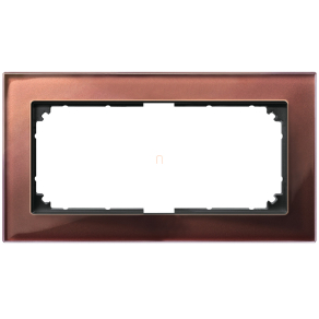   Schneider Merten M-Plan kettes keret, egyterű, mahagónibarna (üveg) 487815