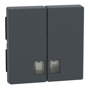   Schneider Merten Dupla billentyű, átlátszó fényjelző ablakokkal, System-M, antracit 437514