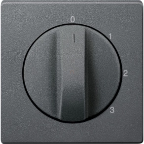   Schneider Merten Fedlap 3 állású forgatógombos kapcsolóhoz, System-M, antracit 437314