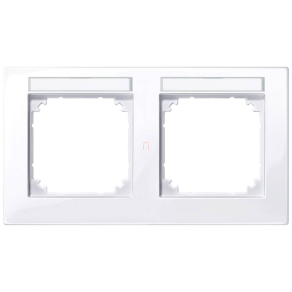   Schneider Merten M-Plan feliratozható kettes keret, vízszintes, aktívfehér 514225