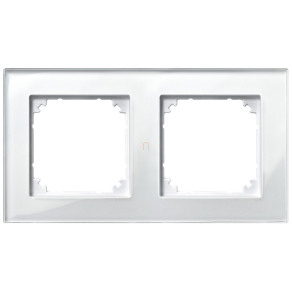   Schneider Merten M-Plan kettes keret, gyöngyfehér (üveg) 489219