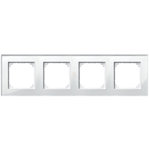   Schneider Merten M-Plan négyes keret, gyöngyfehér (üveg) 489419