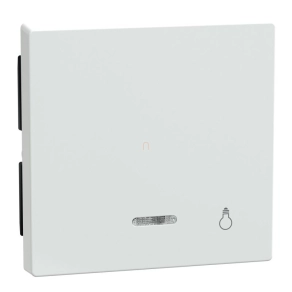   Merten billentyű, lámpajellel, jelzőfényes funkciókhoz, System-M, aktív fehér, antibakteriális 435925