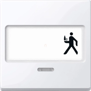   Merten feliratozható billentyű, jelzőfényes funkciókhoz, System-M, aktív fehér, antibakteriális 434725