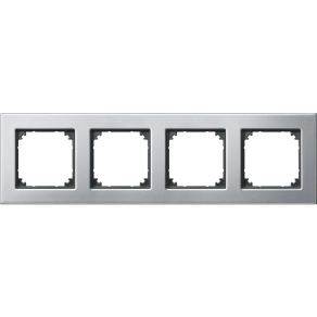Schneider Merten M-Plan négyes keret, platina (fém) 475460