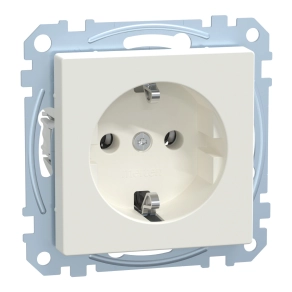 Schneider Merten 2P+F csatlakozóaljzat, rugós, 16A, System-M, mattfehér MEG2301-0419