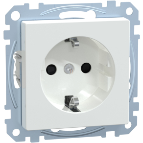   Schneider Merten 2P+F csatlakozóaljzat, biztonsági zsaluval, csavaros, 16A, System-M, aktívfehér MEG2400-0325