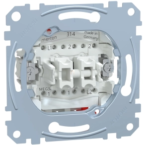   Schneider Merten Kettős váltókapcsoló, rugós, 16AX MEG3626-0000