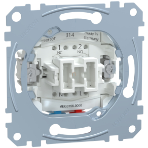   Schneider Merten Váltóérintkezős nyomó, nulla csatlakozóval, rugós, 10A MEG3156-0000