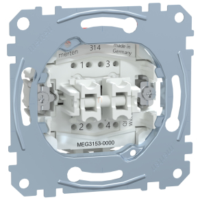   Schneider Merten Kettős nyomó, egy záró-, és egy nyitóérintkezővel, rugós, 10A MEG3153-0000