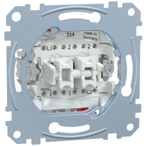   Schneider Merten Csillárkapcsoló, váltókapcsolóval és váltóérintezős nyomóval, rugós, 10AX MEG3128-0000