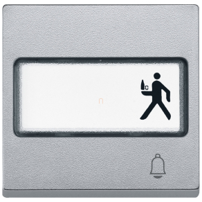   Schneider Merten Feliratozható billentyű, csengőjellel, System-M, alumínium MEG3365-0460