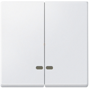   Schneider Merten Dupla billentyű, fényjelzős funkciókhoz, System-M, mattfehér MEG3420-0419