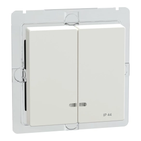 Schneider Electric Merten System M - MEG3424-0319 - Dupla billentyű, fényjelzős funkciókhoz, IP44, polárfehér