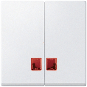   Schneider Merten Dupla billentyű, piros fényjelző ablakokkal, System-M, mattfehér MEG3456-0419