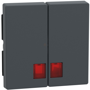   Schneider Merten Dupla billentyű, piros fényjelző ablakokkal, System-M, antracit MEG3456-0414