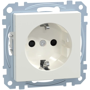   Schneider Merten 2P+F csatlakozóaljzat, biztonsági zsaluval, ruhaszárító gép szimbólummal, rugós, 16A, System-M, polárfehér MEG2351-0319