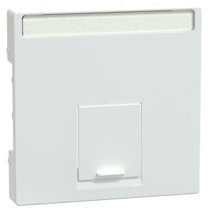   Schneider Merten Fedlap, 1xRJ45 aljzathoz, feliratozható, System-M, aktívfehér MEG4573-0325