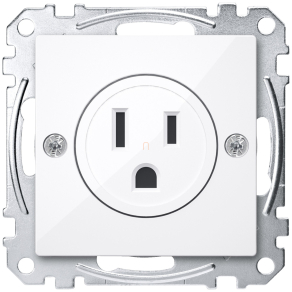   Schneider Merten Amerikai 2P+F csatlakozóaljzat, 15A, 125 V, System-M, aktívfehér MEG2151-0325