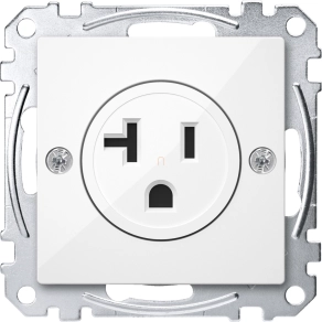   Schneider Merten Amerikai 2P+F csatlakozóaljzat, 20A, 125 V, System-M, polárfehér MEG2156-0319