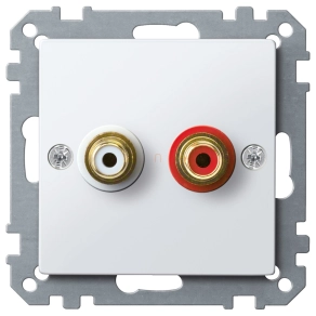   Schneider Merten Audio csatlakozóaljzat (RCA), System-M, polárfehér MEG4350-0319