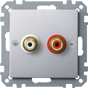   Schneider Electric Merten System M - MEG4350-0460 - Audio csatlakozóaljzat (RCA), alumínium