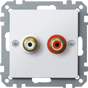   Schneider Merten Audio csatlakozóaljzat (RCA), System-M, mattfehér MEG4350-0419