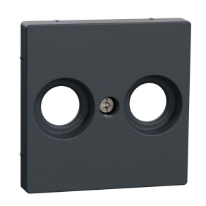   Schneider Electric Merten System M - MEG4122-0414 - Fedlap, 2 kimenetes antenna csatlakozóhoz, antracit