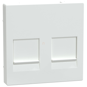   Schneider Merten Fedlap, 2xRJ45 moduláris betétekhez, System-M, aktívfehér MEG4562-0325