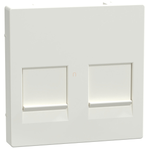   Schneider Merten Fedlap, 2xRJ45 moduláris betétekhez, System-M, polárfehér MEG4562-0319