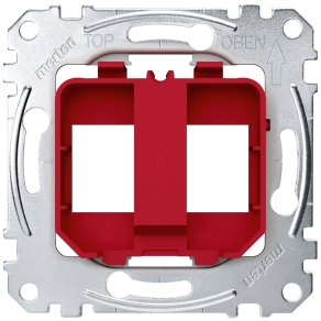   Schneider Merten Rögzítőkeret, 2xRJ45 moduláris betétekhez, piros MEG4566-0006