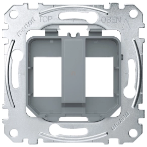   Schneider Merten Rögzítőkeret, 2xRJ45 moduláris betétekhez, áttetsző MEG4566-0080