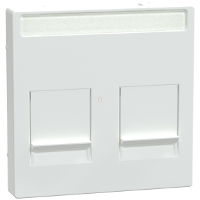   Schneider Merten Fedlap, 2xRJ45 moduláris betétekhez, feliratozható, System-M, aktívfehér MEG4564-0325