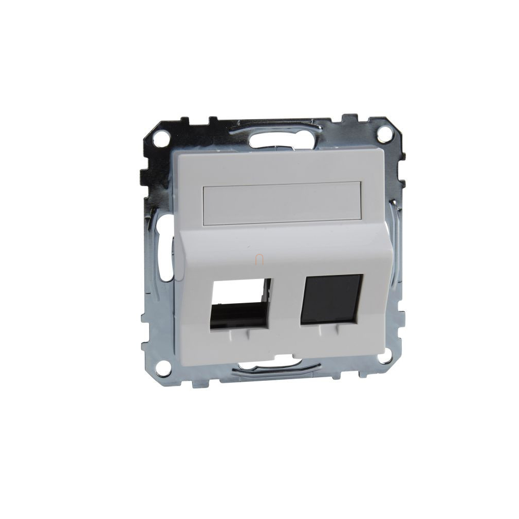 Merten 2xRJ45 adatpter, Lexcom betétekhez, feliratozható, System-M, aktívfehér MEG4568-0325 Schneider