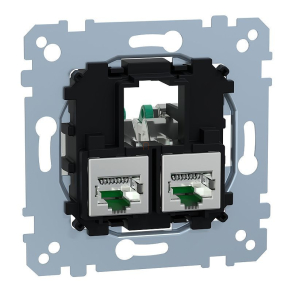   Schneider Electric Merten - MEG4576-0022 - 2xRJ45, Cat6A, STP aljzat