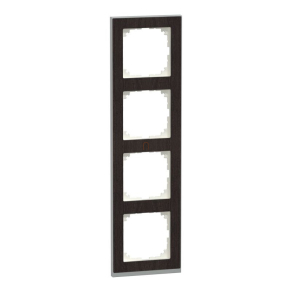   Schneider Electric Merten M-Pure - MEG4040-3671 - négyes keret, wenge/alumínium (fa)