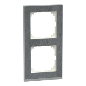   Schneider Electric Merten M-Pure - MEG4020-3669 - kettes keret, pala/alumínium (kő)