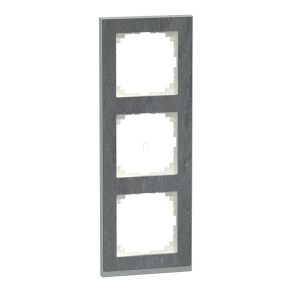   Schneider Electric Merten M-Pure - MEG4030-3669 - hármas keret, pala/alumínium (kő)