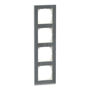   Schneider Electric Merten M-Pure - MEG4040-3669 - négyes keret, pala/alumínium (kő)